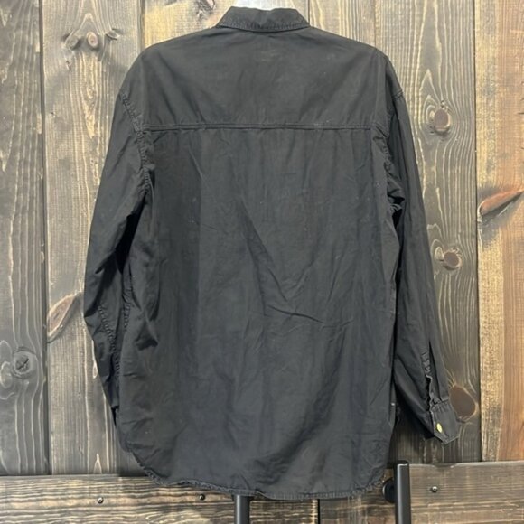 Versace Jeans Couture Top L Vintage Style Shirt Button Up Pockets Gold Medusa - Picture 5 of 9